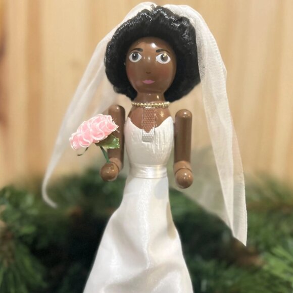 Ethnic Bride Nutcracker Christmas Mantel Decoration Holiday Gift - Picture 1 of 7